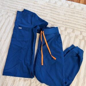 Figs Teal blue Scrub set